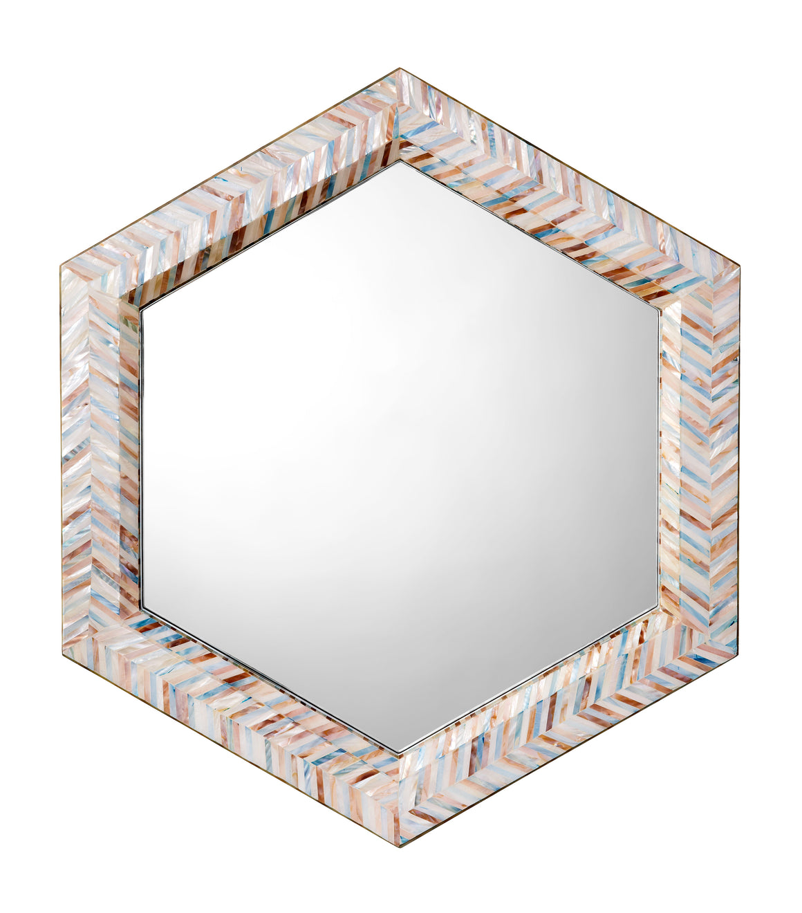 Academy Mother of Pearl Hexagon Wall Mirror