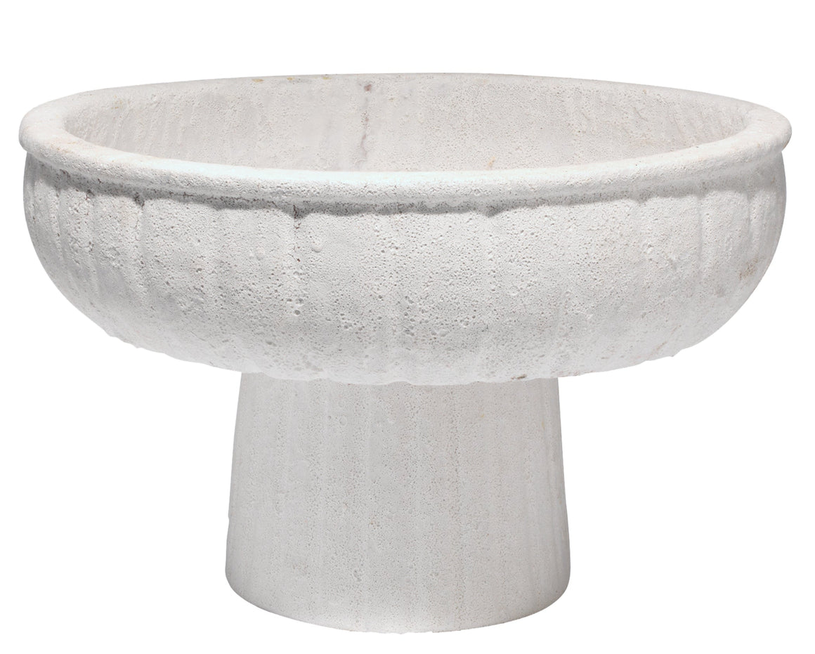 Aegean Ceramic Pedestal Decorative Bowl, Large