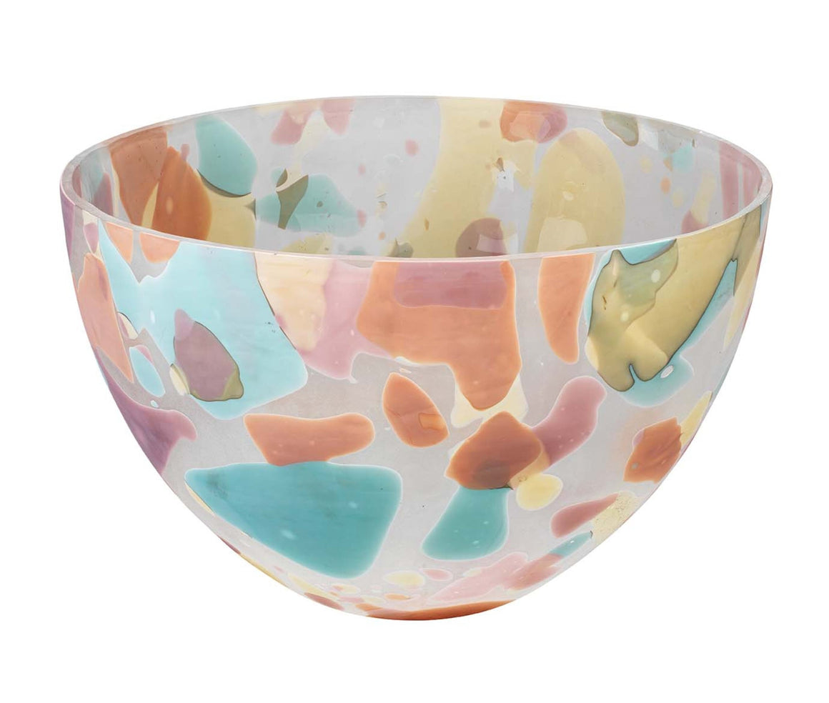Watercolor Glass Decorative Bowl, Large