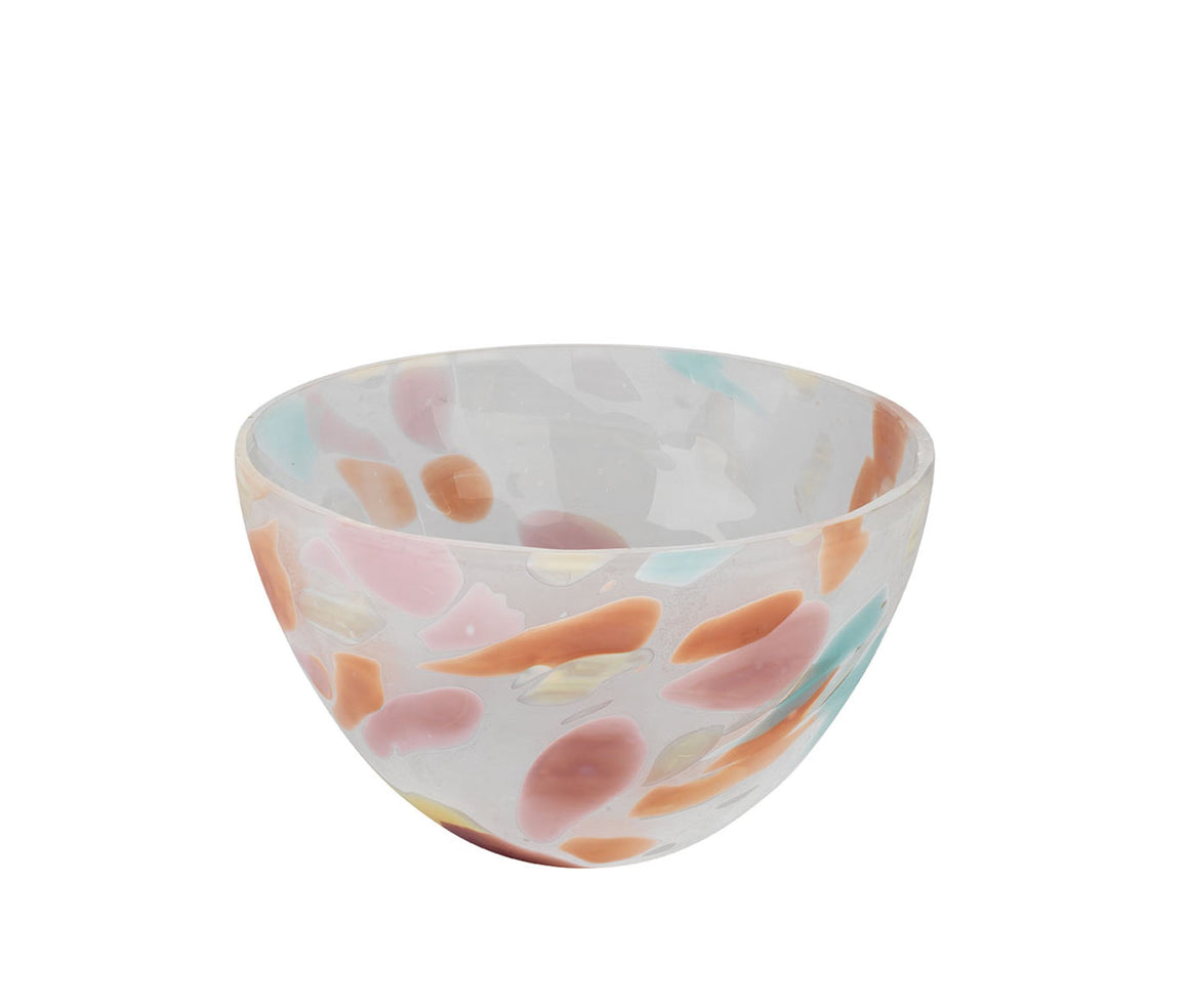 Watercolor Glass Decorative Bowl, Medium