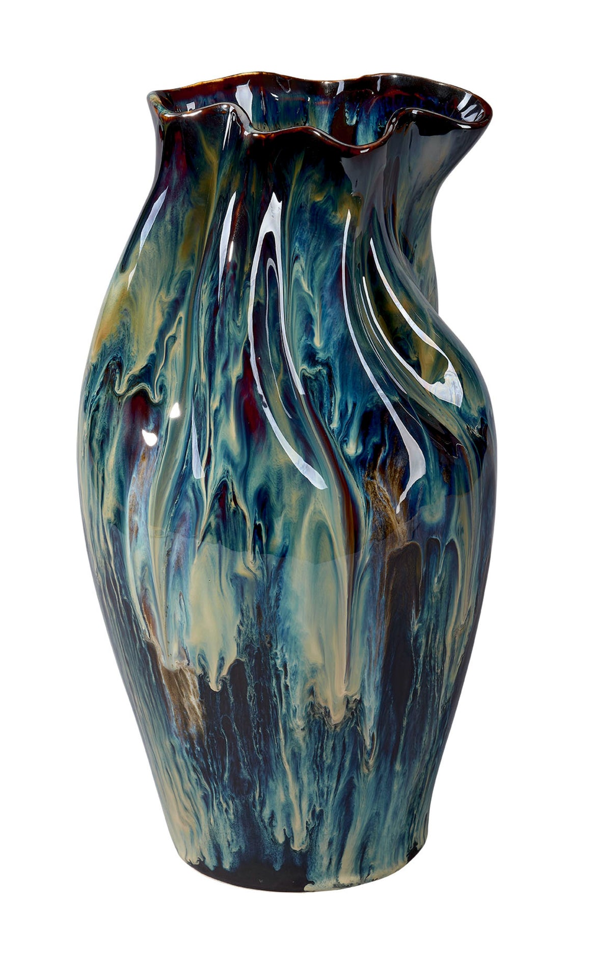 Whirl Ceramic Decorative Vase, Large