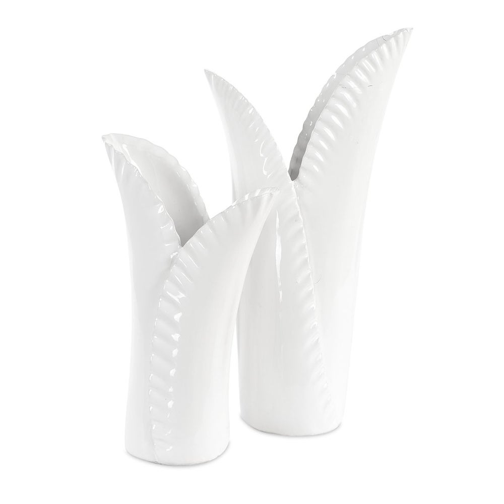 Uttermost Leafscape White Vases Set/2