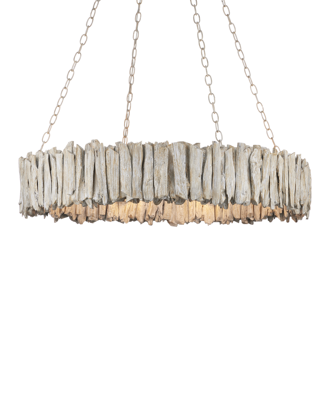 Driftwood Whitewash Ring Chandelier