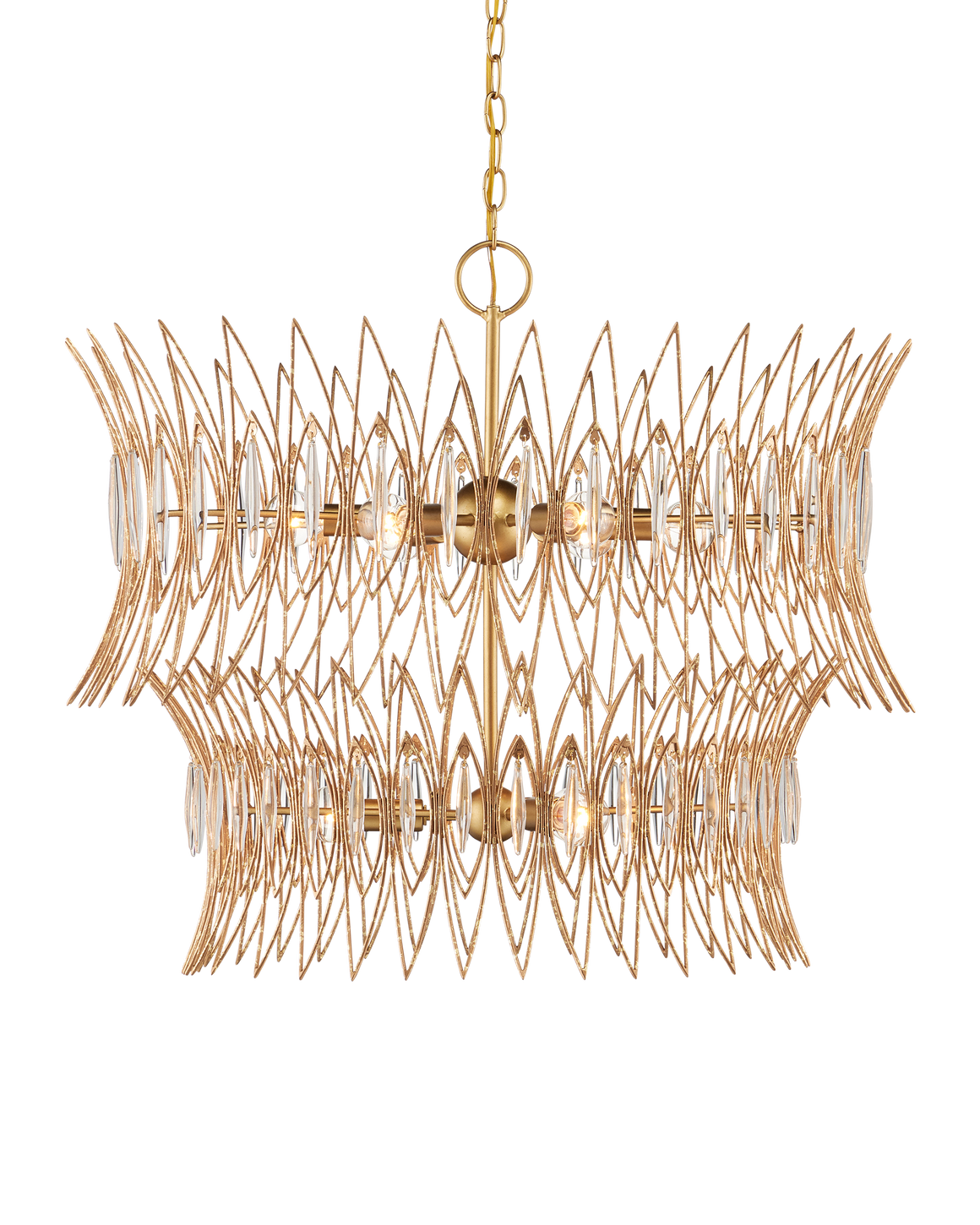 Marquise Medium Gold Chandelier