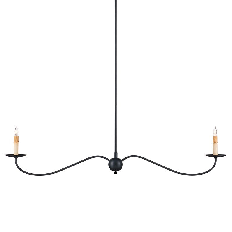 Saxon Black Linear Chandelier