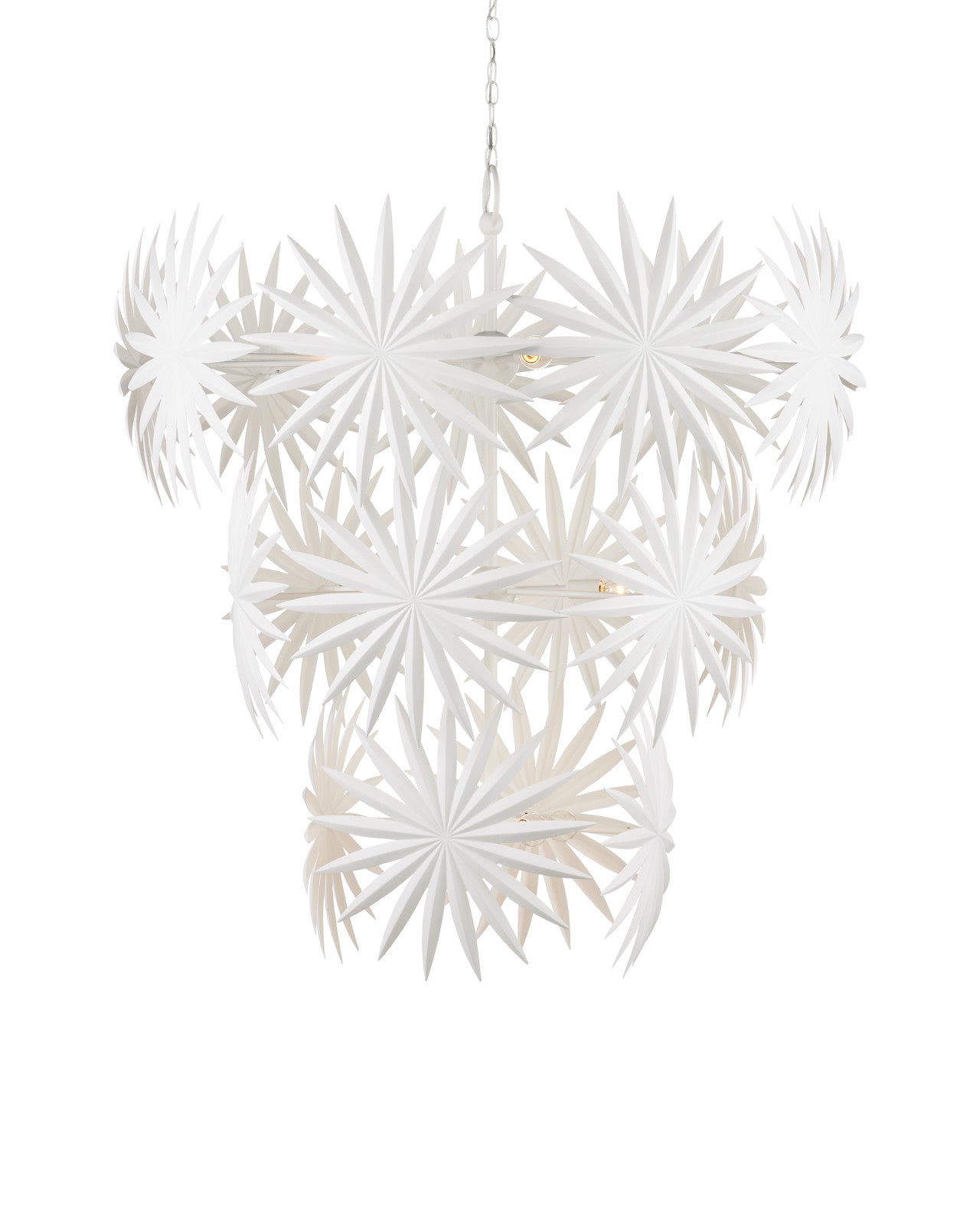 Bismarkia Large White Chandelier