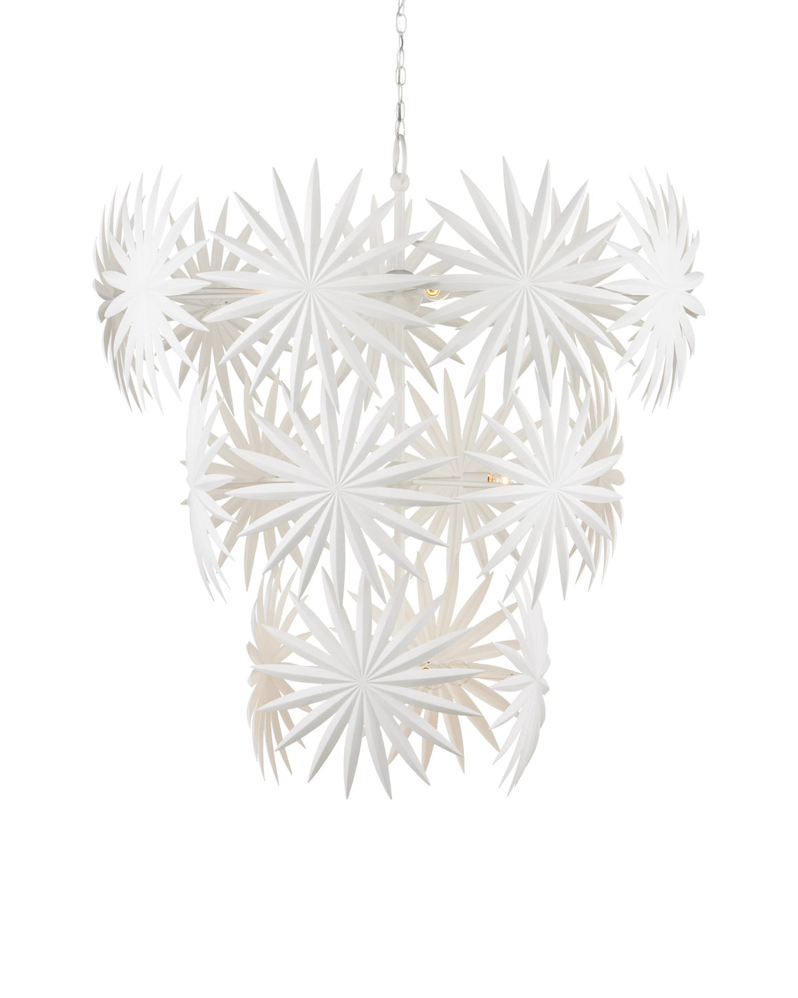 Bismarkia Large White Chandelier