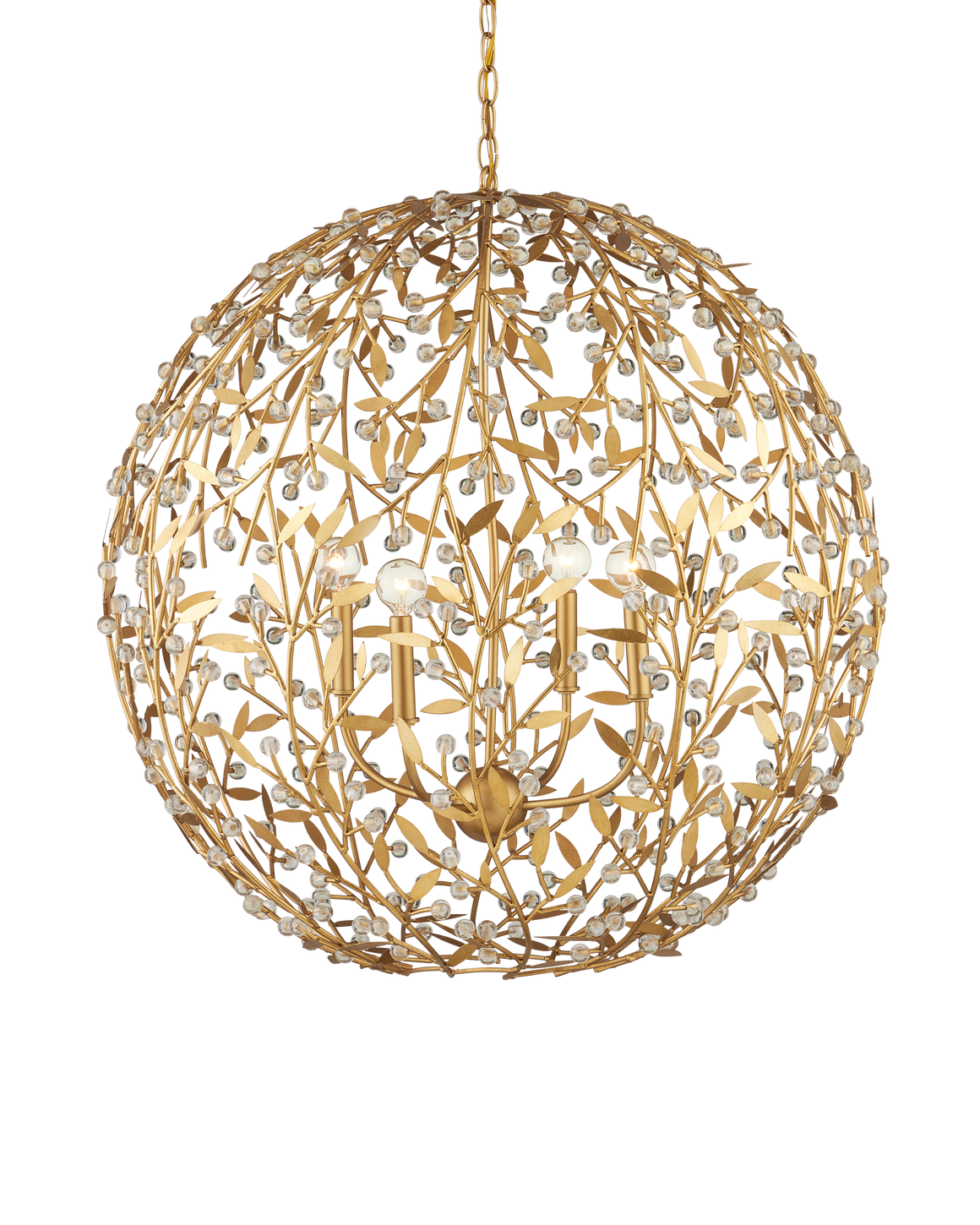 Secret Garden Gold Orb Chandelier