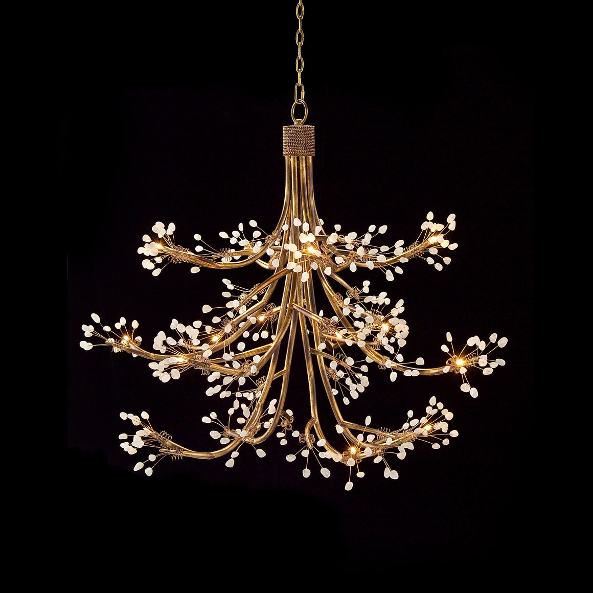 Sixteen-Light Halogen Chandelier