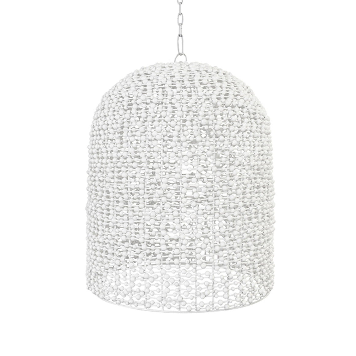 Arleigh Pendant Wrapped with Whitewash Wood Beads