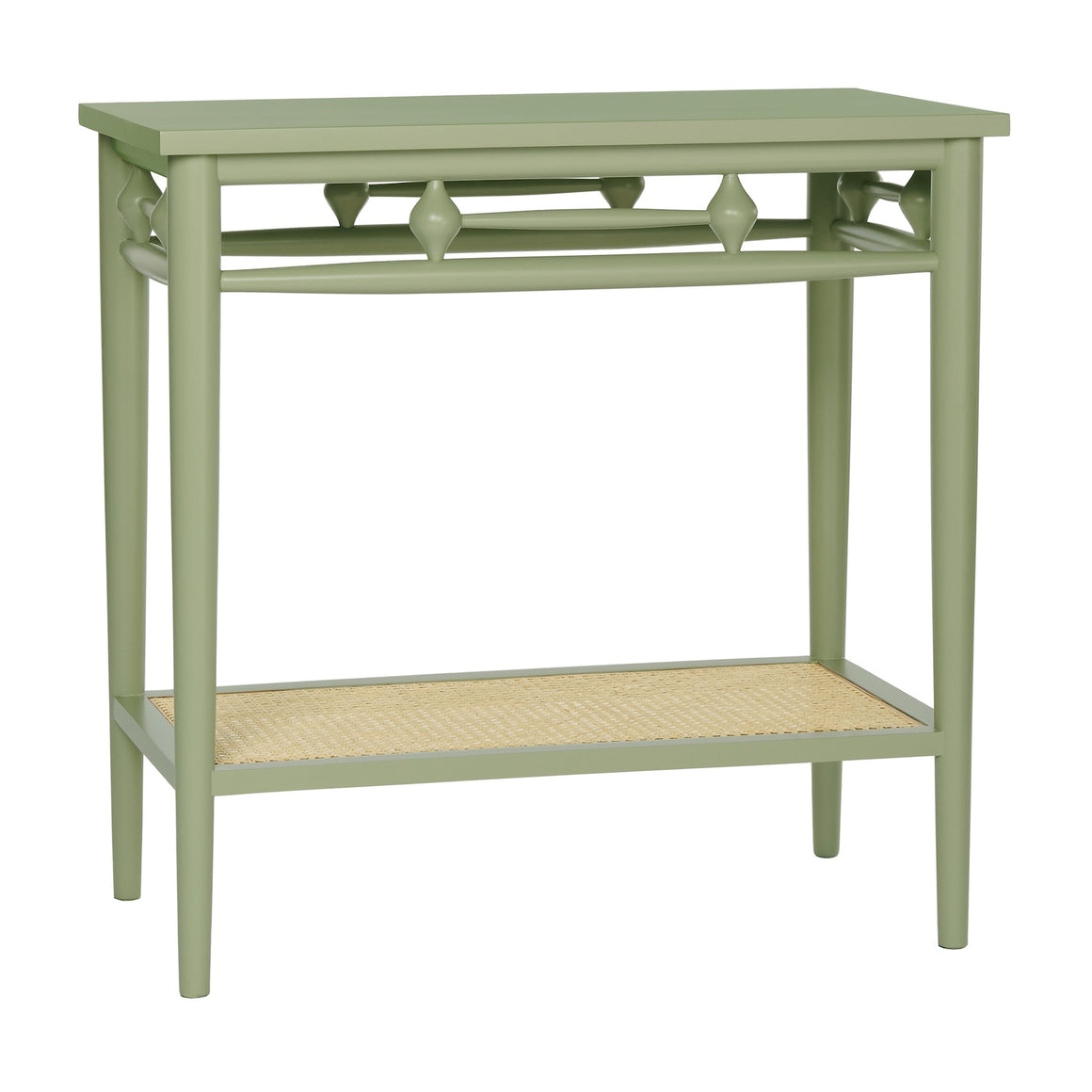 Abigail Side Table with Cane Shelf