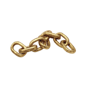 Dax Aluminum Metal Chain Link Object in Textured Brass Finish