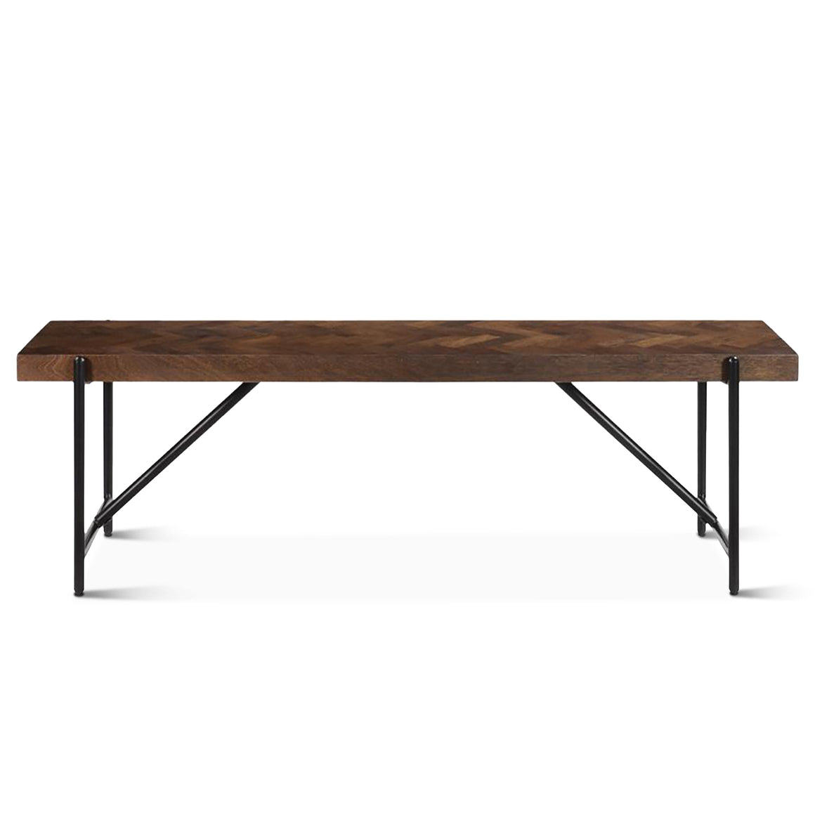 Allegro Bench in Mango Wood with Dark Brown Finish