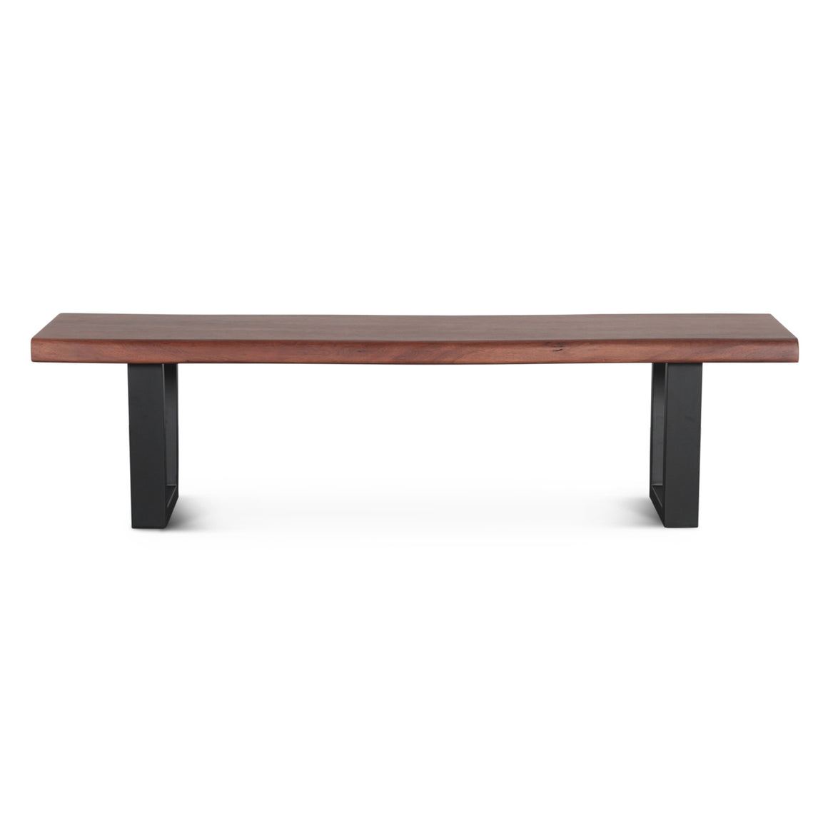 Yarrow 68" Bench in Light Sequoia with Gunmetal Legs