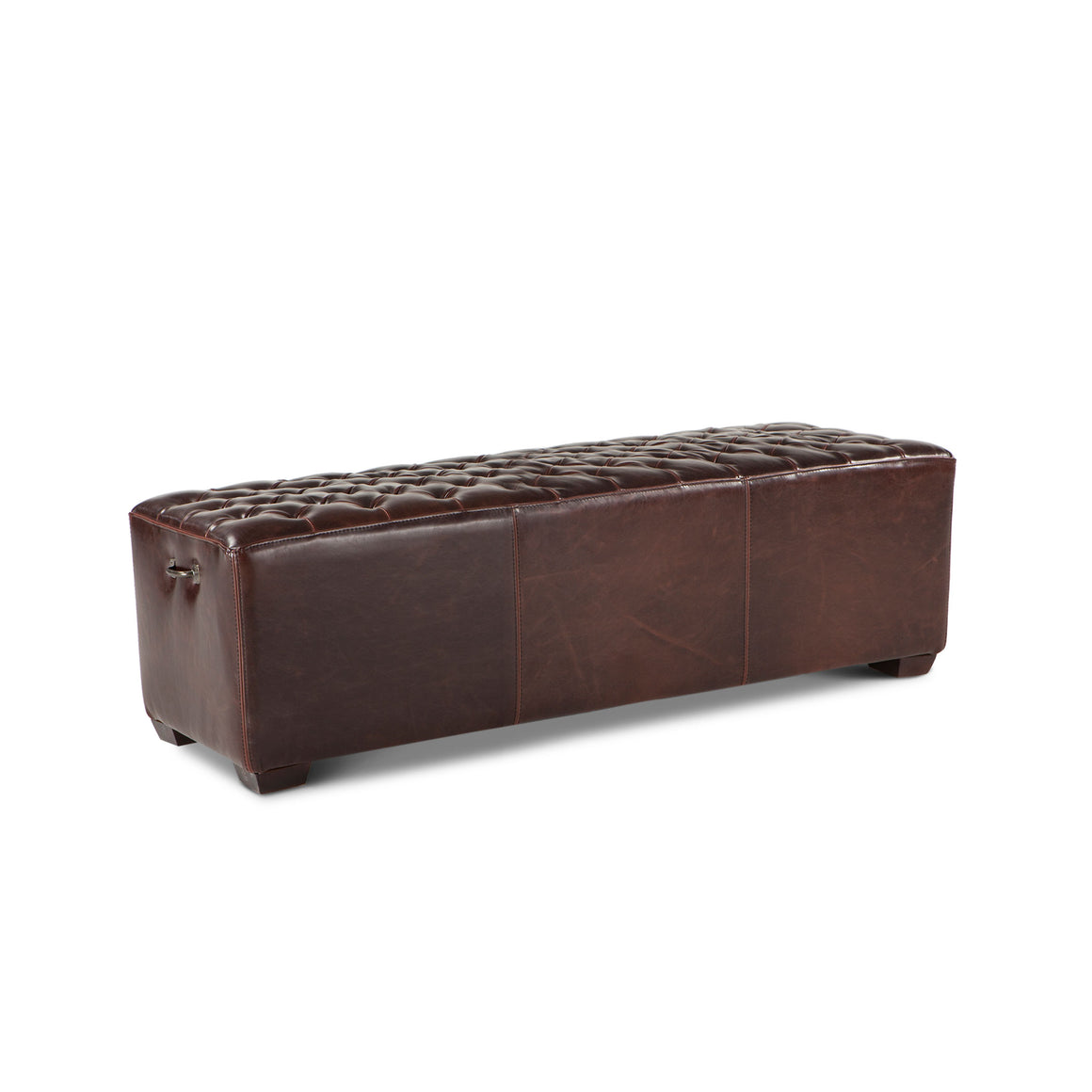 Arabella 59" Bench in Brown Leather