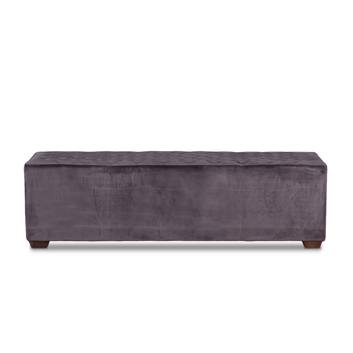 Arabella 59" Bench in Asphalt Gray Velvet