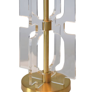 Hansen Double Stacked Acrylic Square Table Lamp