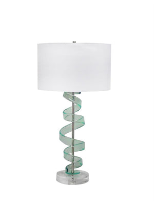 Acrylic Spiral Table Lamp, Green