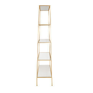 Liana Scalloped Etagere in Gold Leaf
