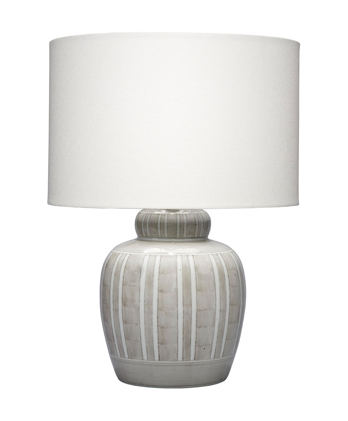 Arthur Ceramic Table Lamp with Linen Shade, Grey