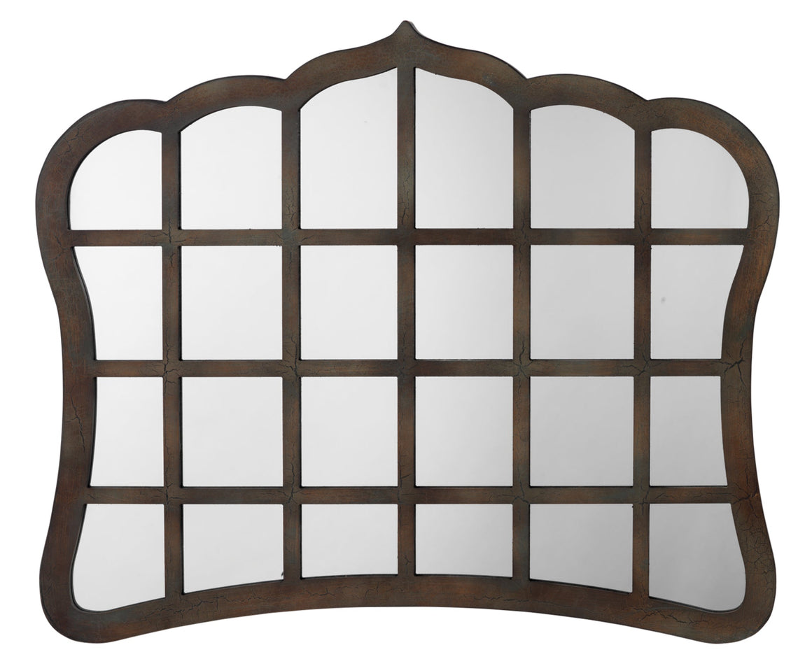 Window Wood Wall Mirror