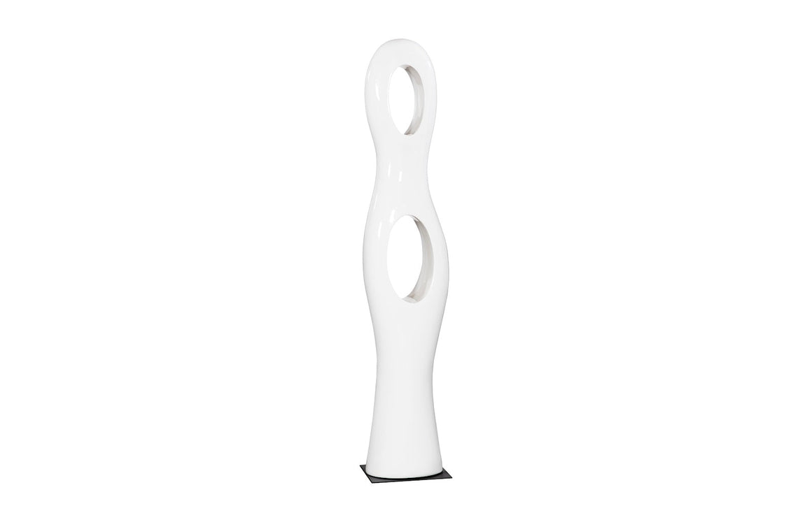 Double Circle Sculpture, Gel Coat White