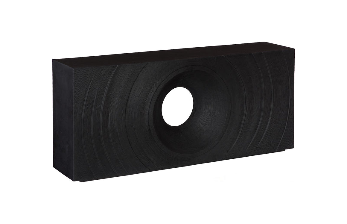 Void Console Table, Black Stone