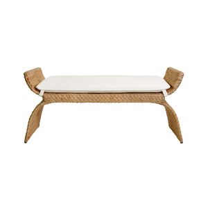 Sachi Arched Bench in Woven Water Hyacinth