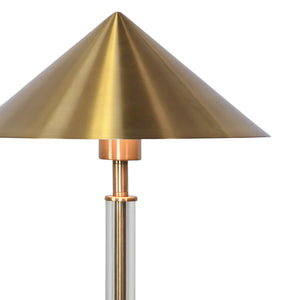 Tate Acrylic and Antique Brass Table Lamp
