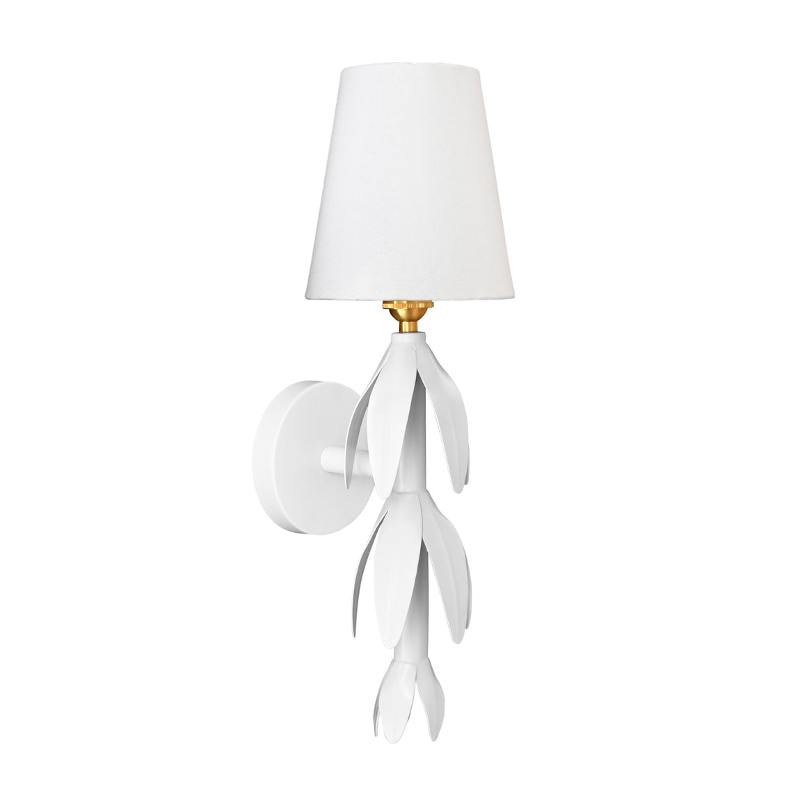 Tinsley Handpainted Petal Sconce in White