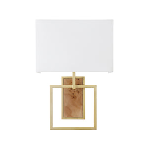 Trace Flushmount Sconce with Burl Wood Backplate