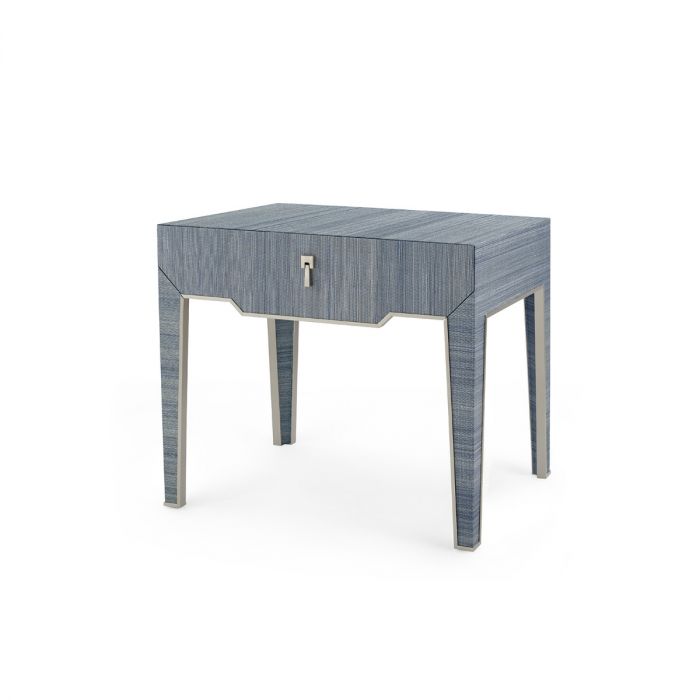 1-Drawer Side Table - Navy Blue Shimmer | Madeline Collection | Villa & House