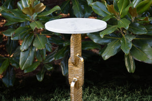 Ventura Round Cigar Table and White Marble Top