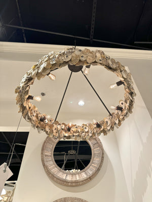 Currey and Company Oyster Shell Chandelier