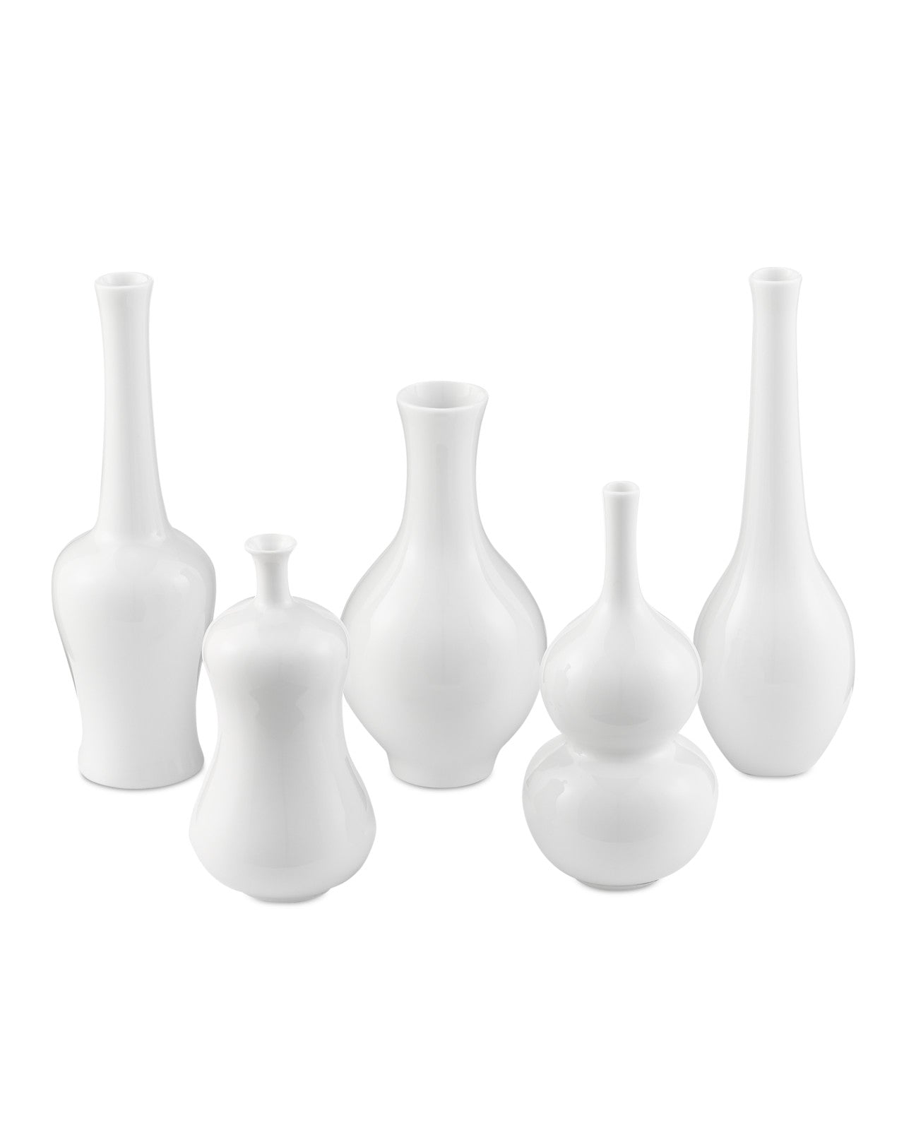 Imperial Small White Vase Set of 5