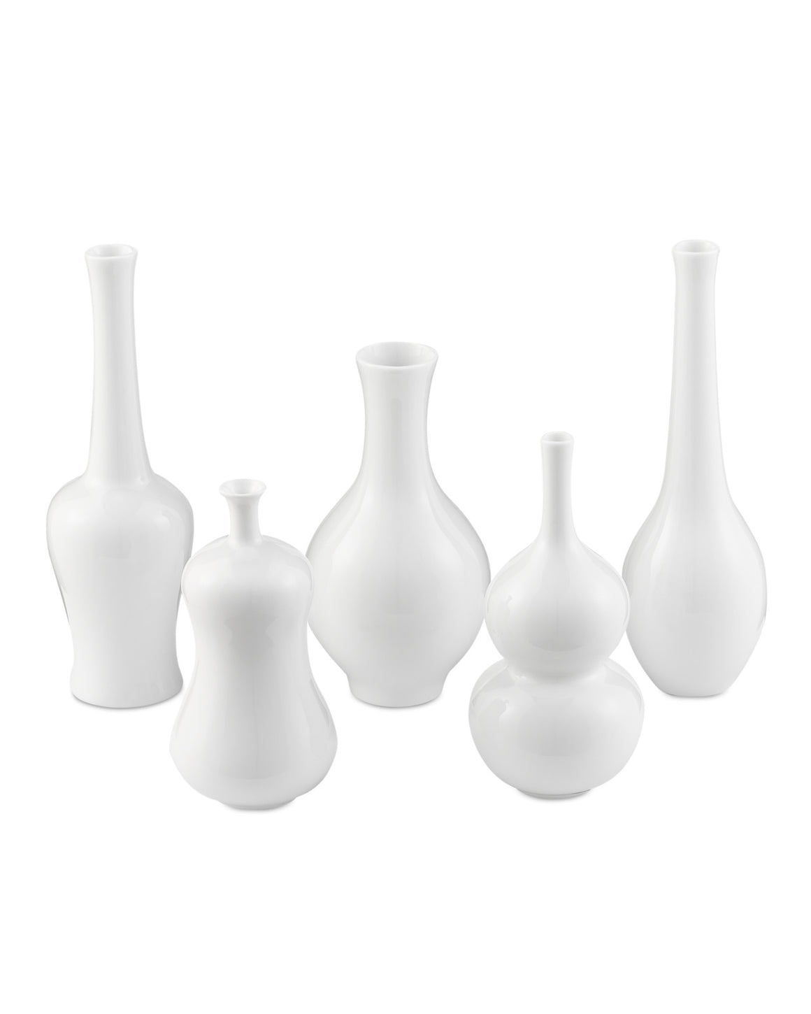 Imperial Small White Vase Set of 5