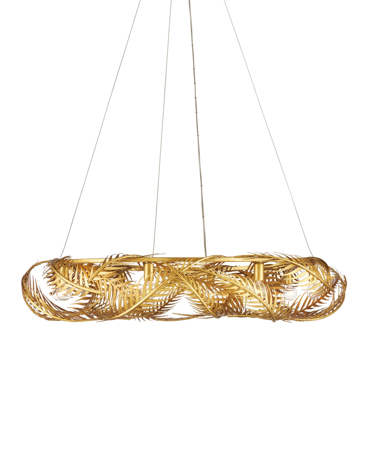 Queenbee Palm Gold Ring Chandelier