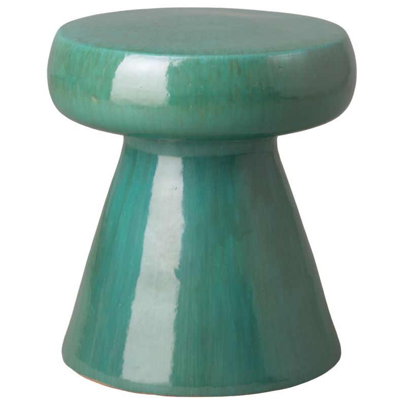 Mushroom Garden Stool - Lemon Green