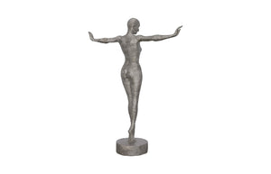 Outstretched Arms Standing Sculpture, Aluminum