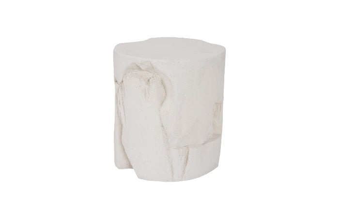 Slice Stool, Round, White Stone