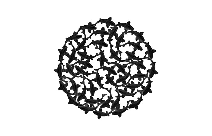 Koi Wall Art, Matte Black