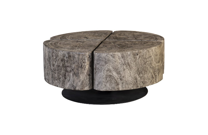 Clover Coffee Table, Gray Stone