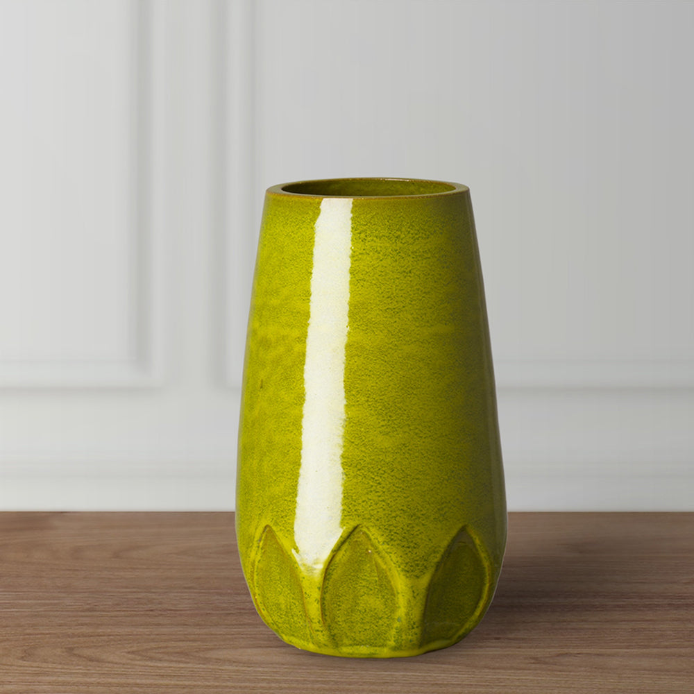 Calyx Relief Vase - Green