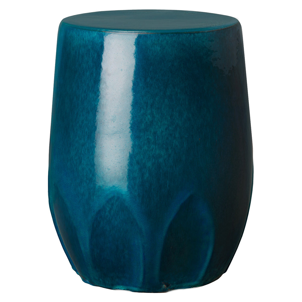 Large Calyx Relief Garden Stool – Teal