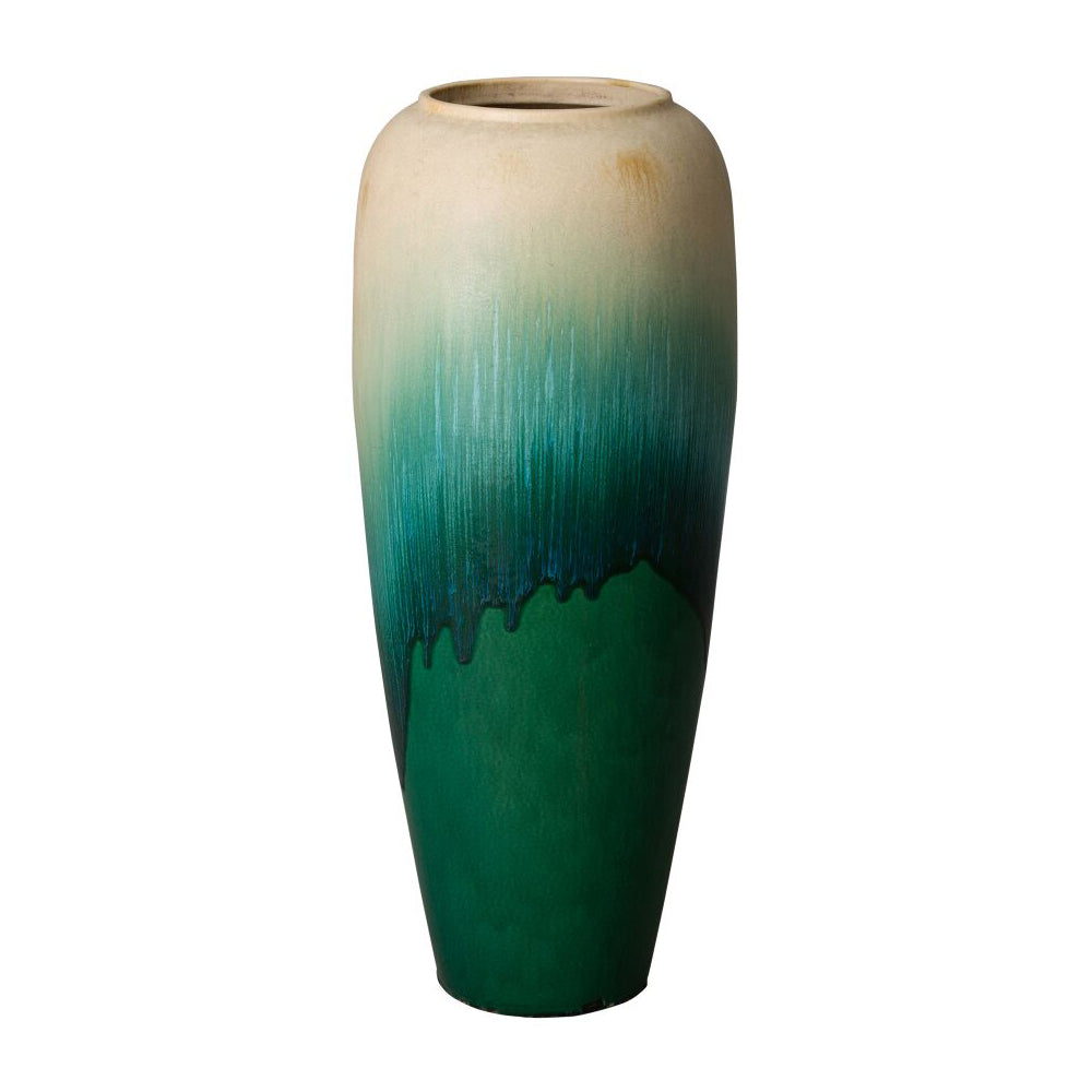 Tall Cascade Jar – Green Ombre