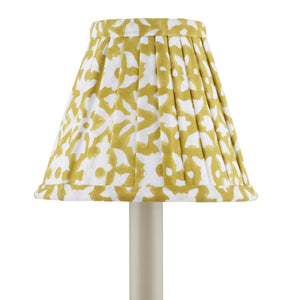 Block Print Pleated Chandelier Shade - Gold