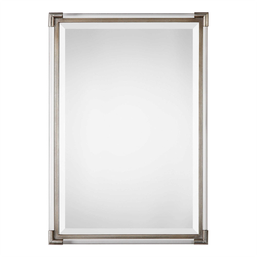 Acrylic & Metal Contemporary Mirror – Silver Leaf