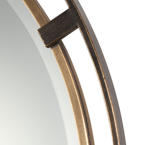 Contemporary Concentric Circles Mirror – Bronze & Gold