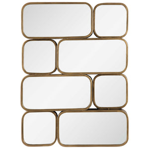 Contemporary Stacked Boxes Mirror Sculpture