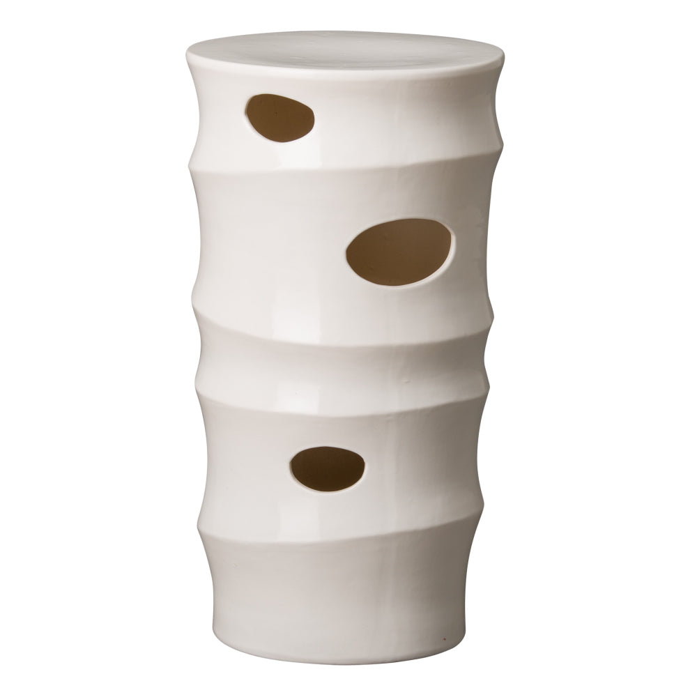 Caterpillar Ceramic Plant Stand - White